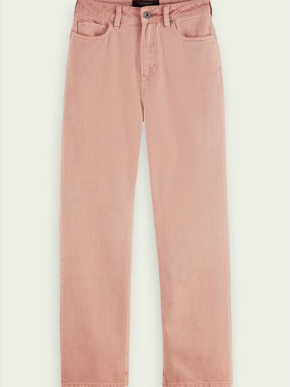 Scotch & Soda| Zalmroze Straight Leg High Waist Denim Jeans Rose-gold Pink Sz 4 - Picture 9 of 9